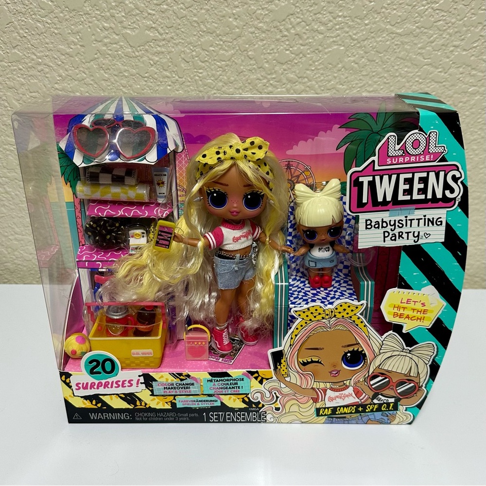 NEW IN BOX✨ LOL Surprise OMG Tweens Doll Set Babysitting Party Rae Sands SPF QT